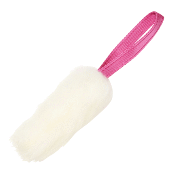Hallon- Tug-E-Nuff Sheepskin Tug Pink, White Fur
